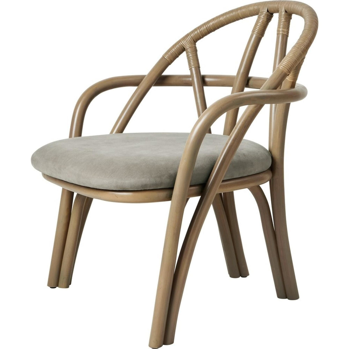 Bistra Armchair Ebony Painted Rattan/Fustagno Limonta 001