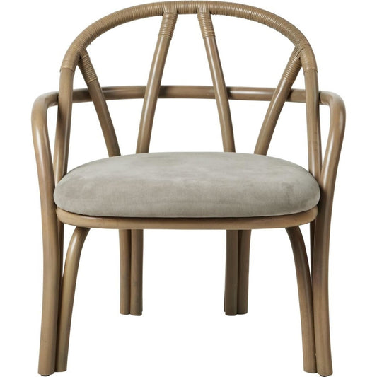 Bistra Armchair Olive Stained Rattan/Fustagno Limonta 003