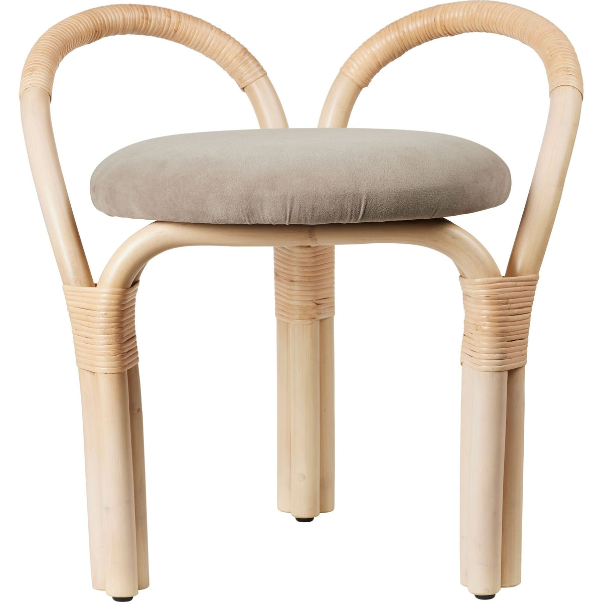 Bistra Stool Ebony Painted Rattan/Fustagno Limonta 001
