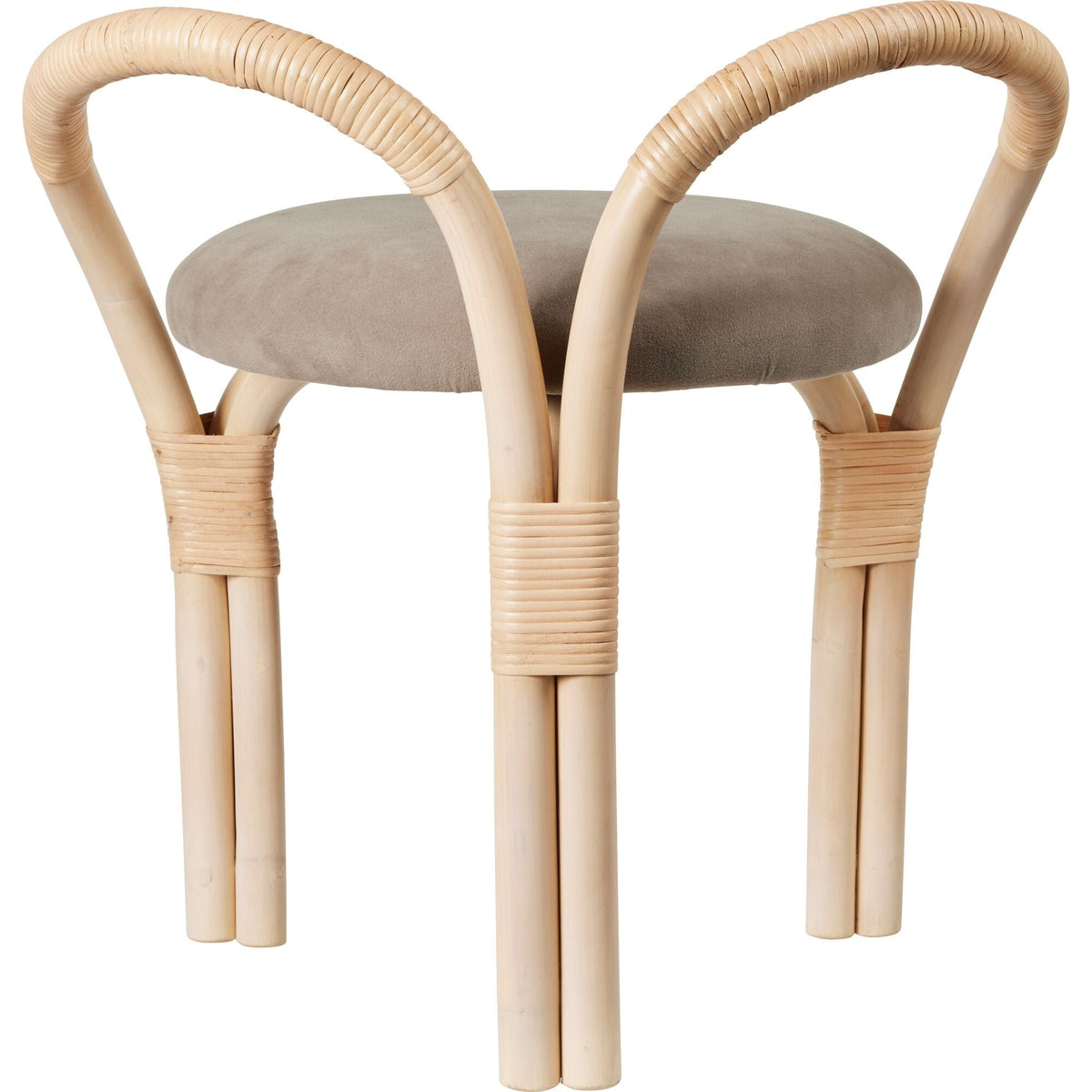 Bistra Stool Natural Lacquered Rattan/Fustagno Limonta 002