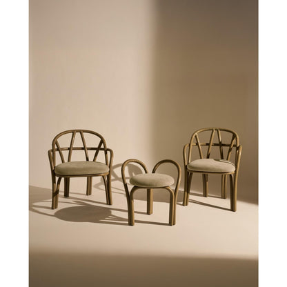 Bistra Stool Olive Stained Rattan/Fustagno Limonta 003