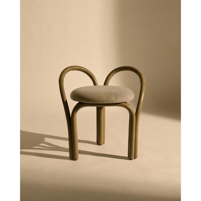 Bistra Stool Olive Stained Rattan/Fustagno Limonta 003