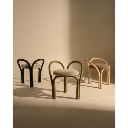 Bistra Stool Olive Stained Rattan/Fustagno Limonta 003