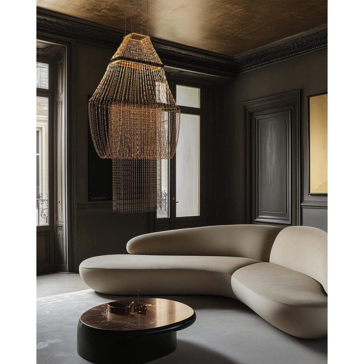 DCWéditions Lamp C Pendant Stainless Steel/ Black