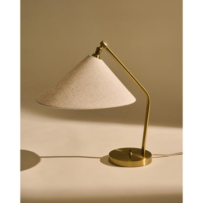 Gräshoppa Table Lamp Brass/ Canvas