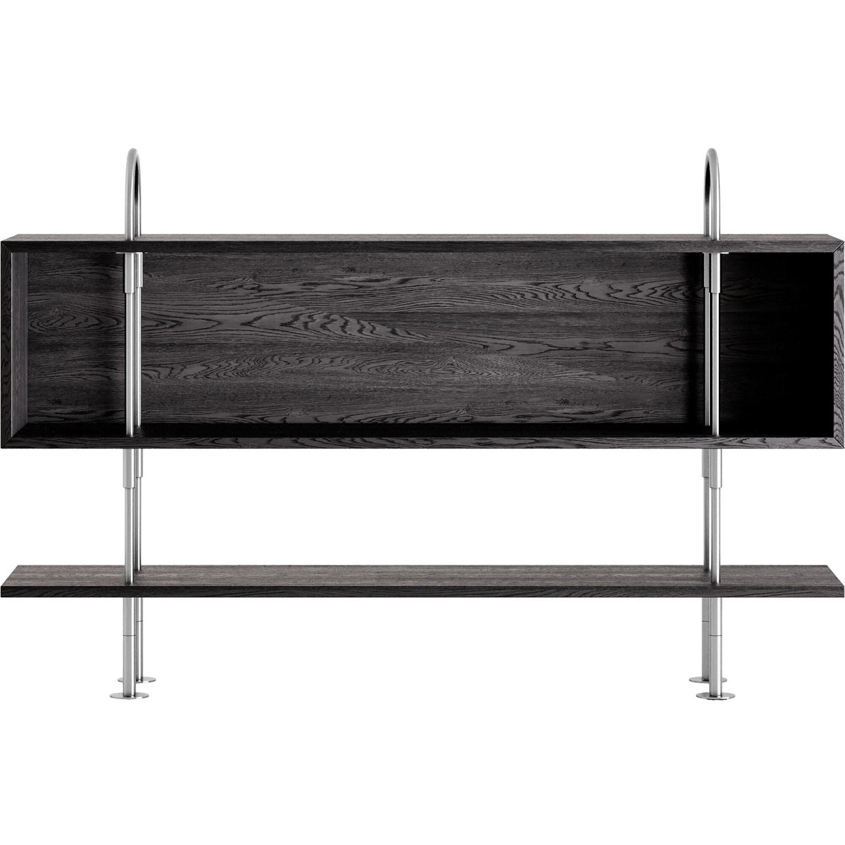 Keen 160 Shelving System 1 Shelf & Box Stainless Steel/Ash Veneer