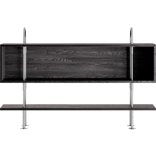 Keen 160 Shelving System 1 Shelf & Box Stainless Steel/Ash Veneer