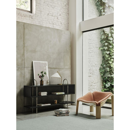 Keen 160 Shelving System 1 Shelf & Box Stainless Steel/Ash Veneer
