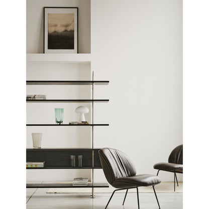 Keen 160 Shelving System 4 Shelves & Box Stainless Steel/Ash Veneer