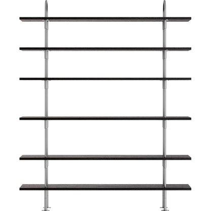 Keen 160 Shelving System 6 Shelves Stainless Steel/Ash Veneer