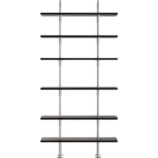 Keen 96 Shelving System 6 Shelves Stainless Steel/Ash Veneer