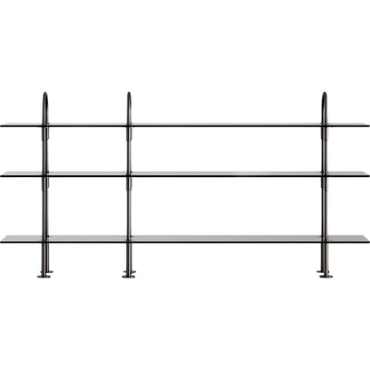 Keen 208 Shelving System 3 Shelves Stainless Steel/Ash Veneer