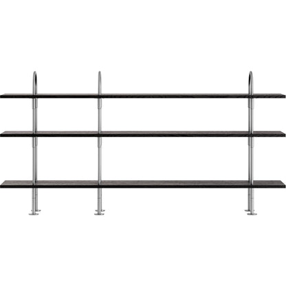 Keen 208 Shelving System 3 Shelves Stainless Steel/Ash Veneer
