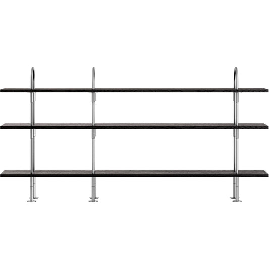 Keen 208 Shelving System 3 Shelves Stainless Steel/Ash Veneer