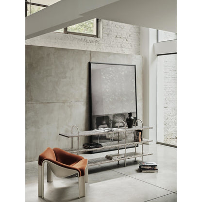 Keen 208 Shelving System 3 Shelves Stainless Steel/Ash Veneer