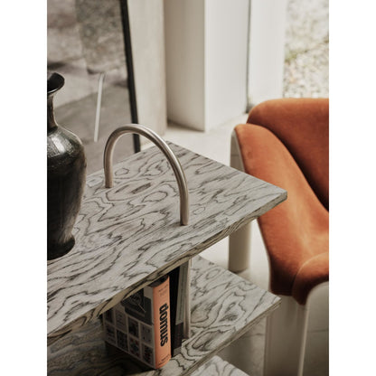 Keen 208 Shelving System 3 Shelves Stainless Steel/Ash Veneer