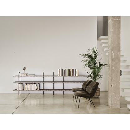 Keen 208 Shelving System 3 Shelves Stainless Steel/Ash Veneer