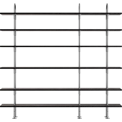 Keen 208 Shelving System 6 Shelves Stainless Steel/Ash Veneer