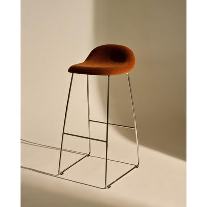 3D Bar Stool H75 Stainless Steel/Belsuede Special Dedar 133