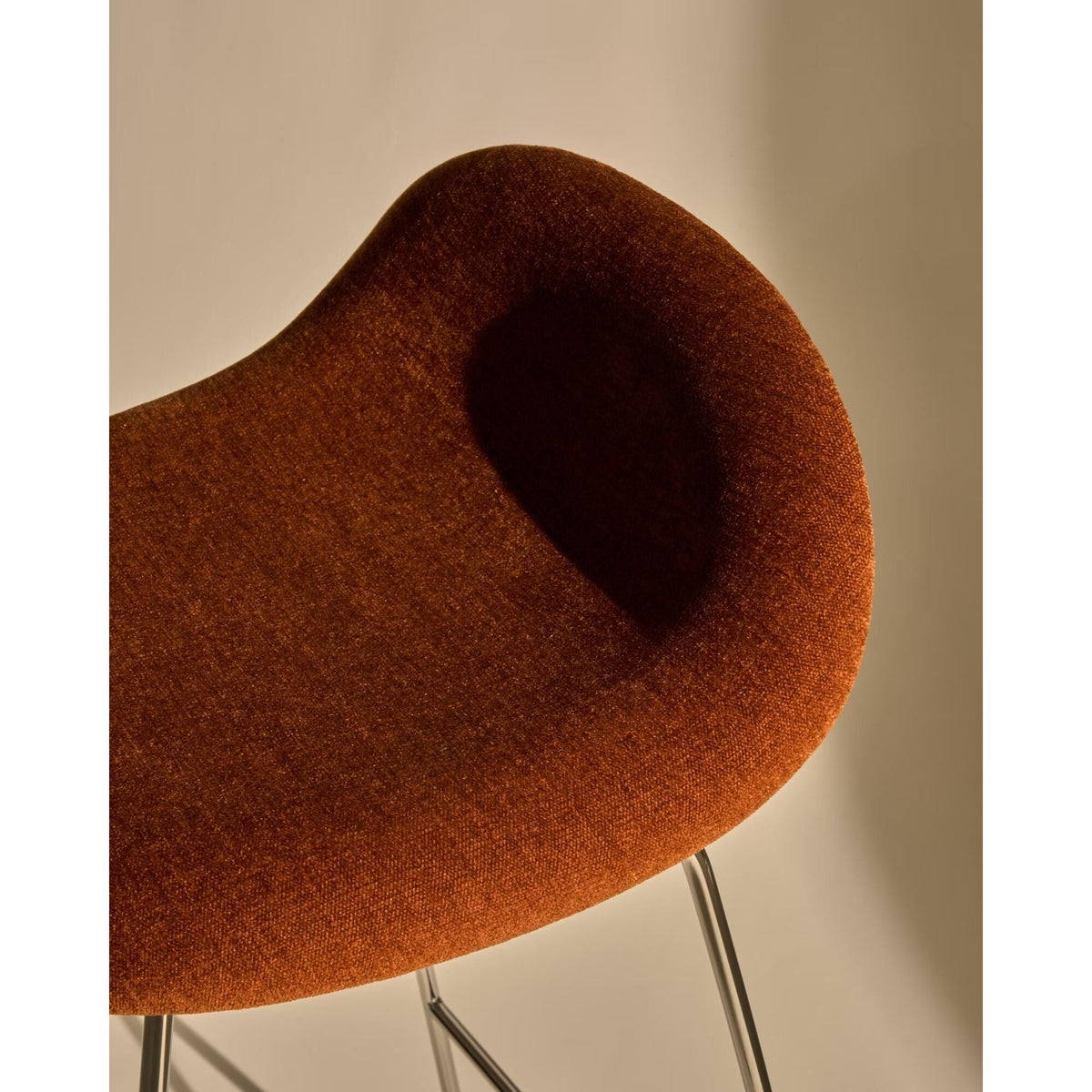 3D Bar Stool H75 Stainless Steel/Belsuede Special Dedar 133