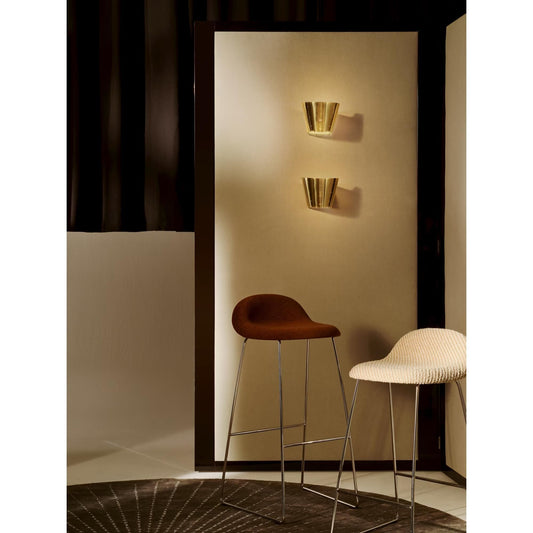 3D Bar Stool H65 Stainless Steel/Lupo Special Diagonal Bouclé/Dedar 009