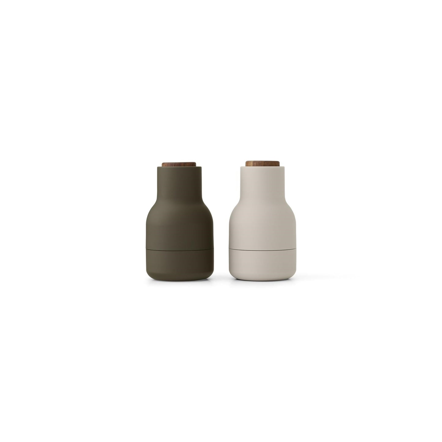 Bottle Grinder Small Set of 2 by Audo #Hunting Green/ Beige/Walnut