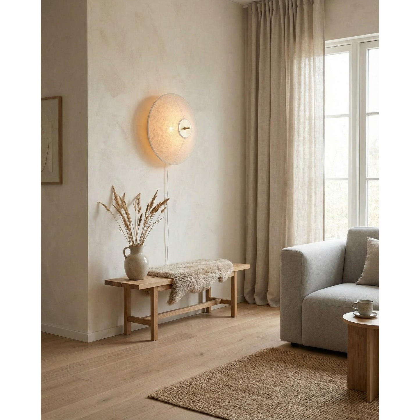 Edgeform Tafta Wall/ Ceiling Light Ø52 Natural
