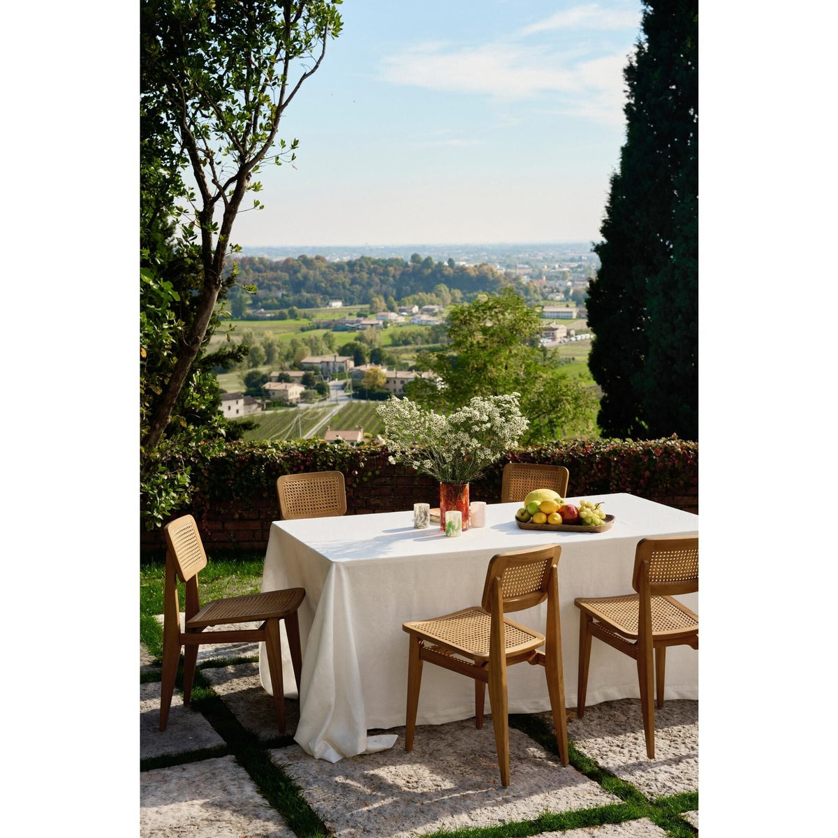 C-Chair Garden Chair French Cane/Natural Teak