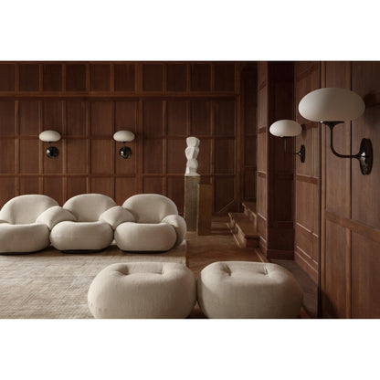 Stemlite Wall Lamp Black Chrome/Opal