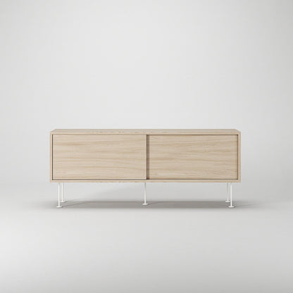 Decotique Vogue TV Bench With Legs 136 White Pigmented Oak/ White