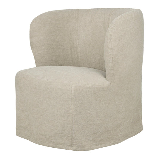 Stay Slipcover Lounge Chair Small Linen 0023