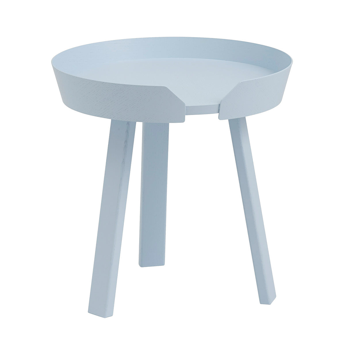 Around coffee table, small, light blue