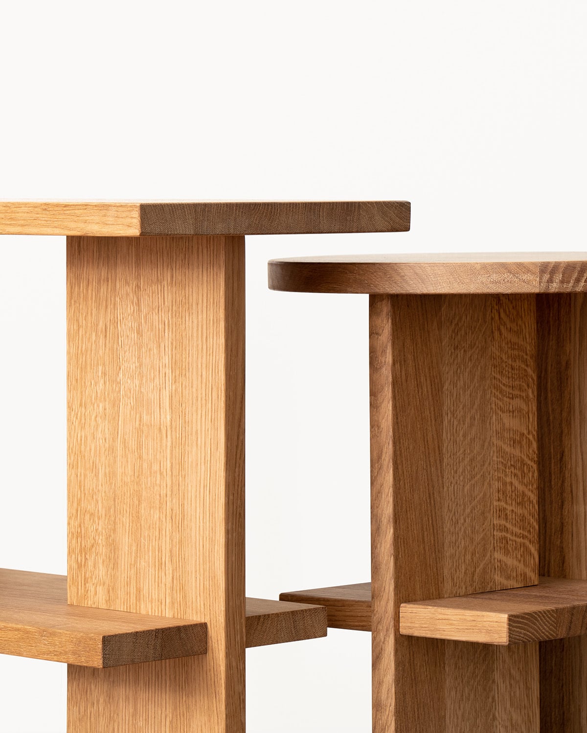 Tee side table, rectangular, oiled oak