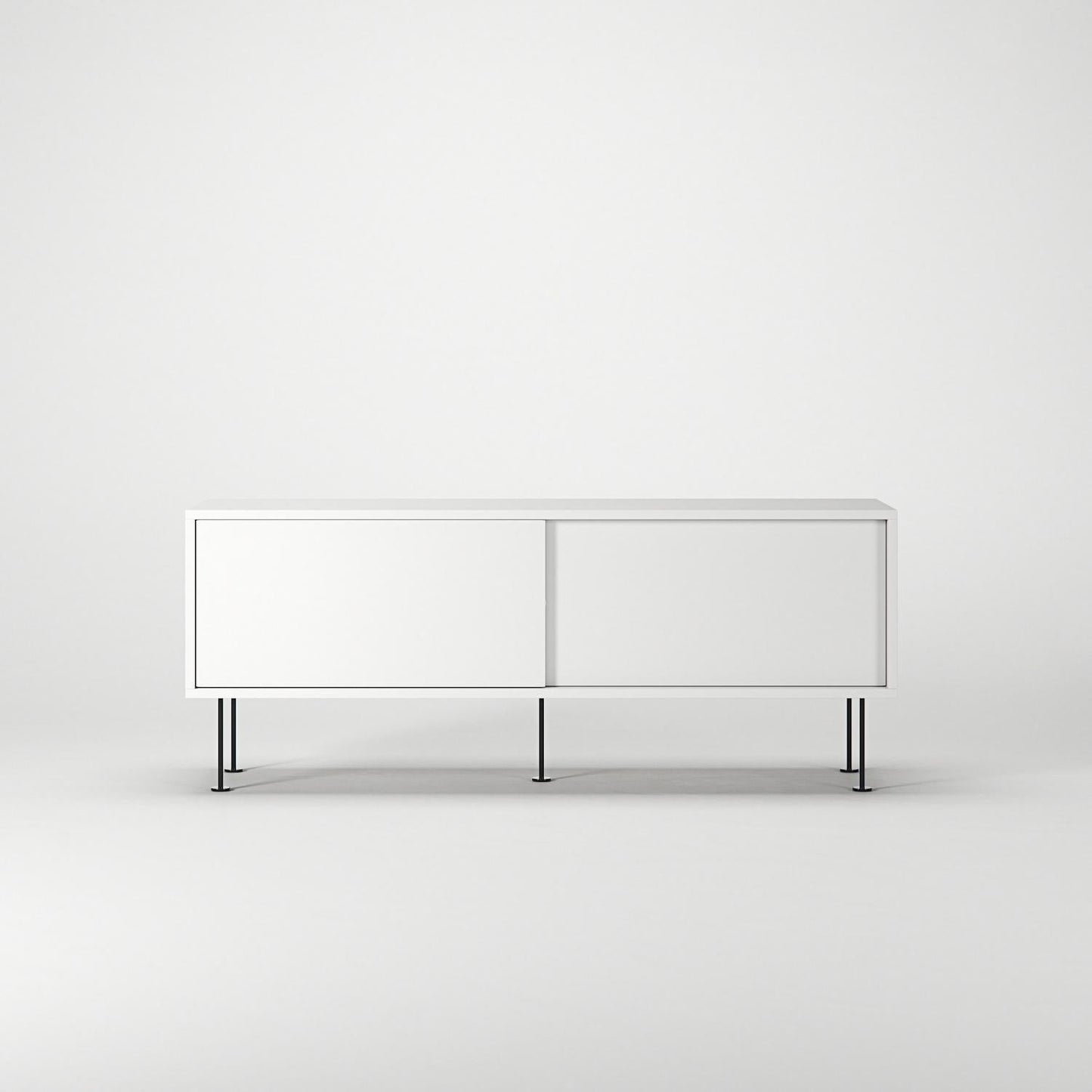 Decotique Vogue TV Bench With Legs 136 White/ Black