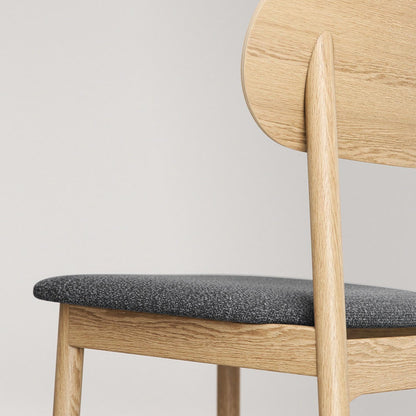 Decotique Elephant Dining Chair Natural Oak/Anthracite Bouclé