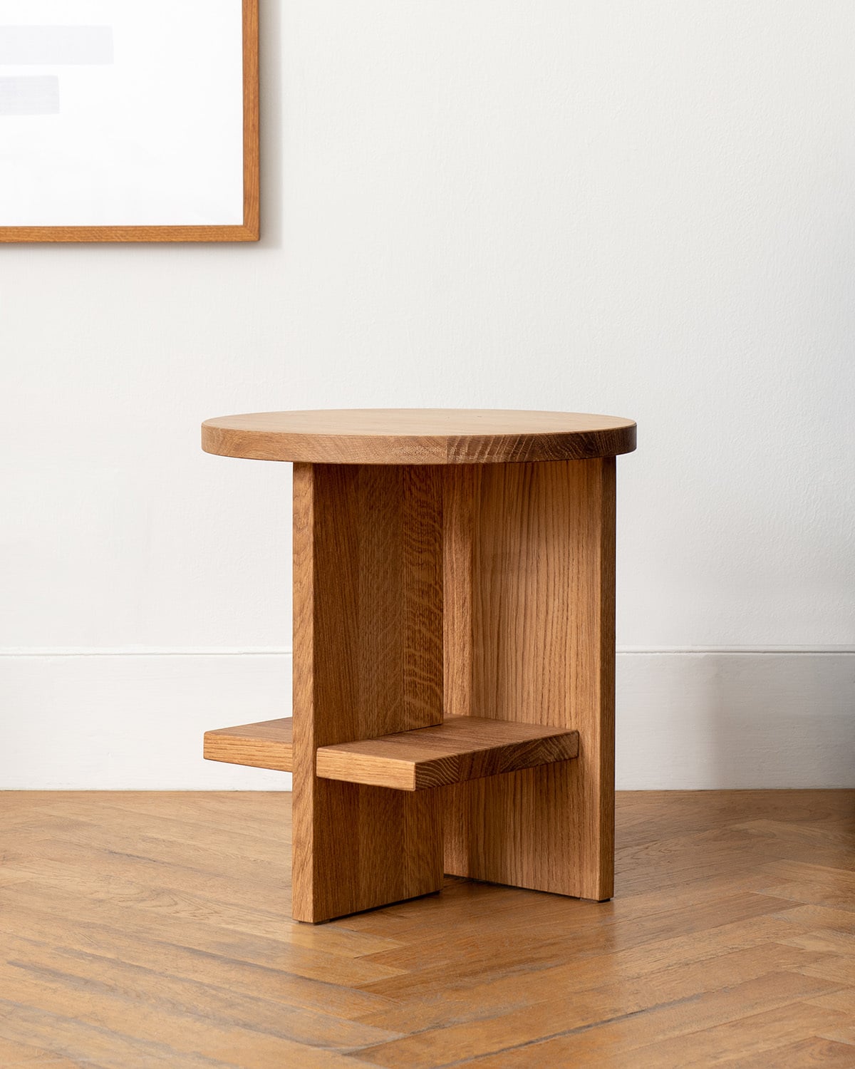 Tee side table, rectangular, oiled oak