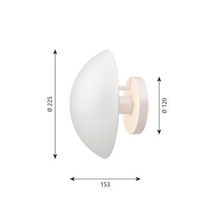 PH HAT Ø 225 Wall Lamp by Louis Poulsen #W/o cord / W/O SWITCH / White