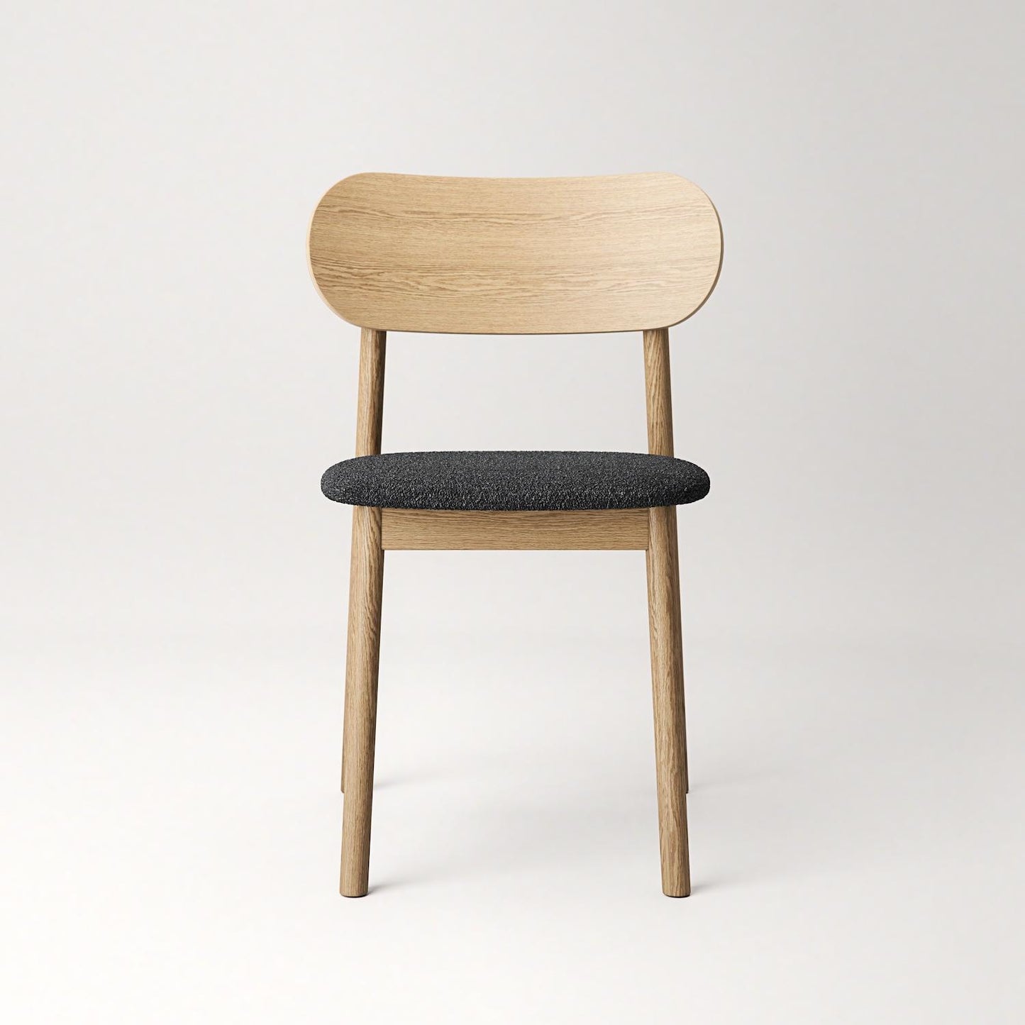 Decotique Elephant Dining Chair Natural Oak/Anthracite Bouclé