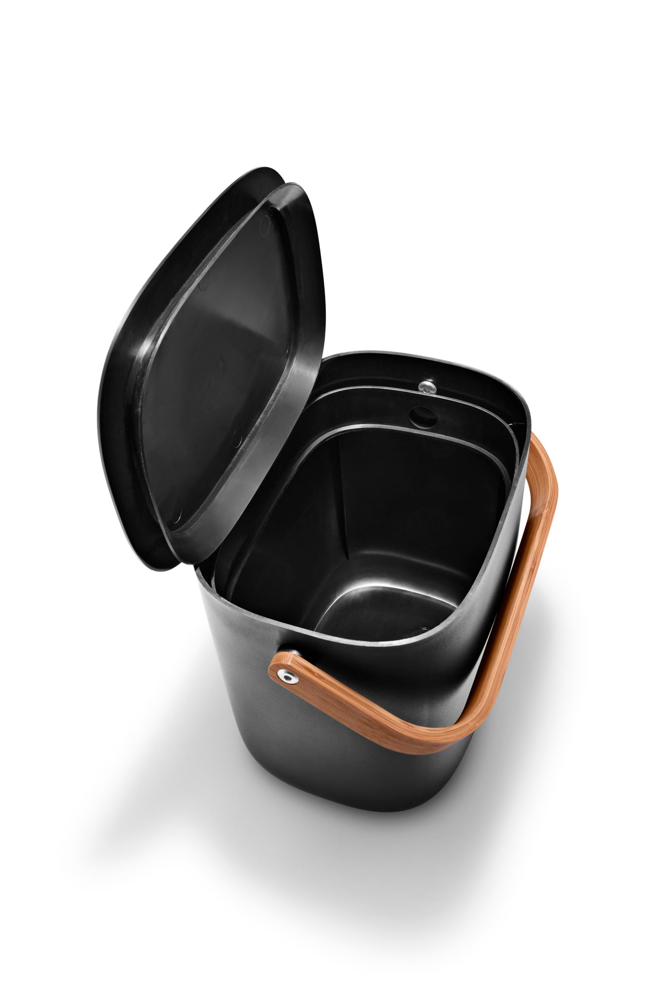 Reflect recycling waste bin, 6 L, musta