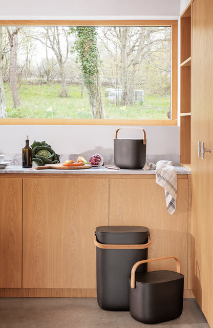 Reflect recycling waste bin, 6 L, musta