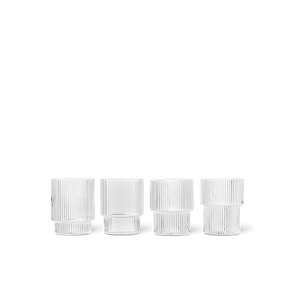 Ripple Glasses (Set Of 4) by Ferm Living