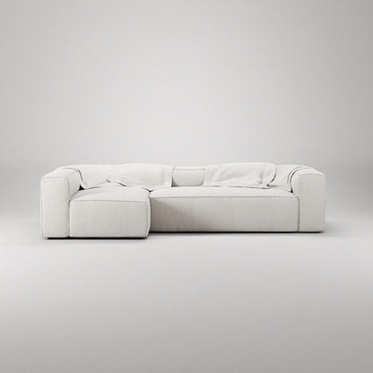 Decotique Grand 4-Seater Sofa Divan Left Steam/ White