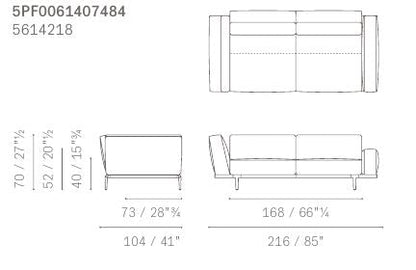 LET IT BE - Sectional fabric sofa