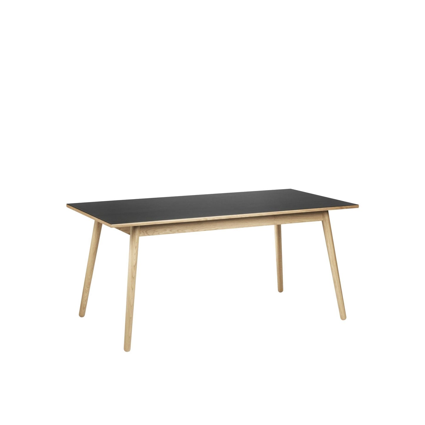 FDB Furniture C35B Dining Table 160 cm Black Lacquered Oak