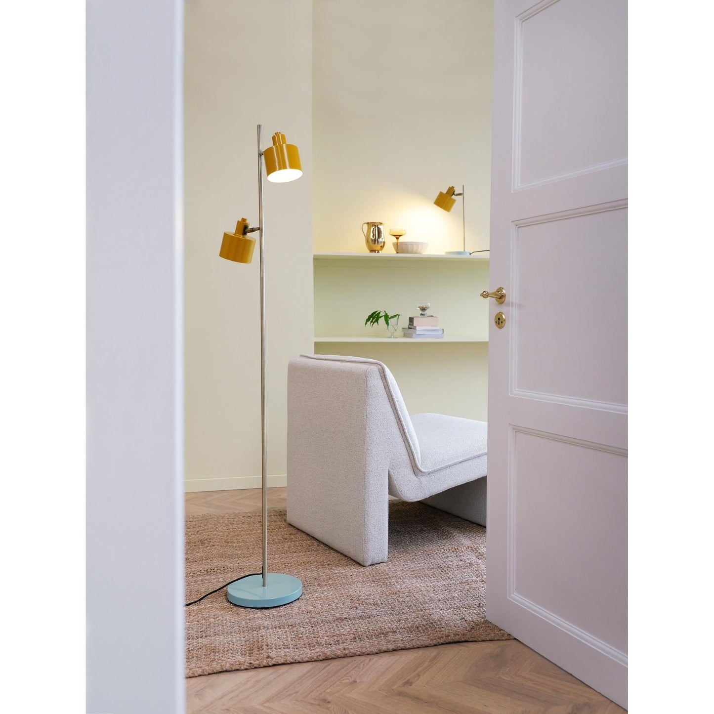 Dyberg Larsen Ocean Floor Lamp Curry/ Brass/ Turquoise