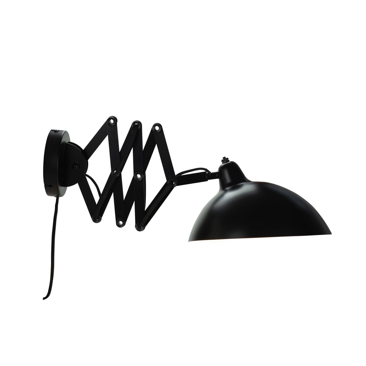 Dyberg Larsen Futura Wall Lamp With Folding Arm Matt Black and White