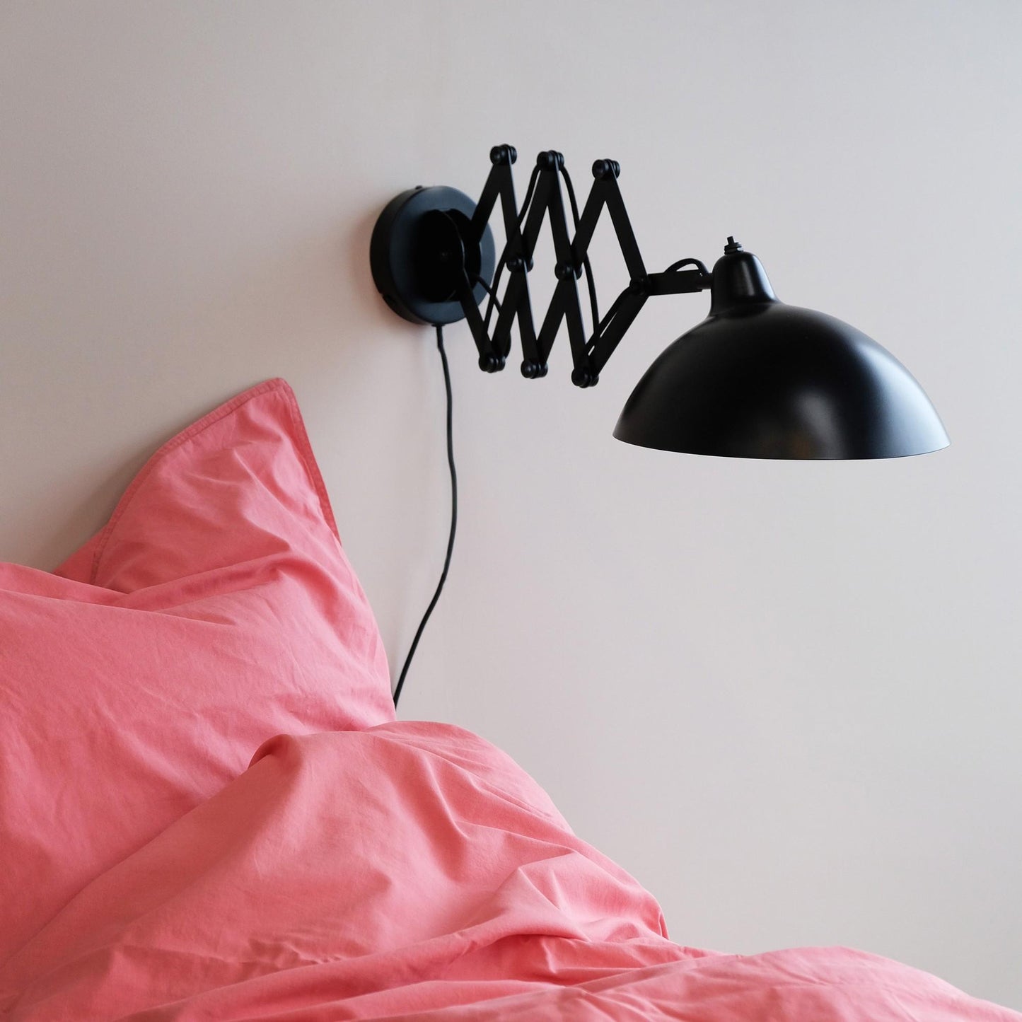 Dyberg Larsen Futura Wall Lamp With Folding Arm Matt Black and White