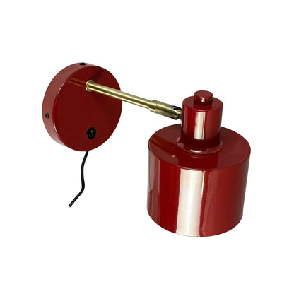 Dyberg Larsen Ocean Wall Lamp Dark Red/ Brass