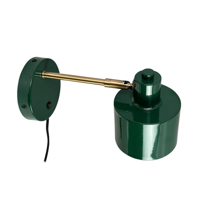 Dyberg Larsen Ocean Wall Lamp Dark Green/ Brass