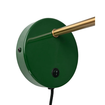 Dyberg Larsen Ocean Wall Lamp Dark Green/ Brass